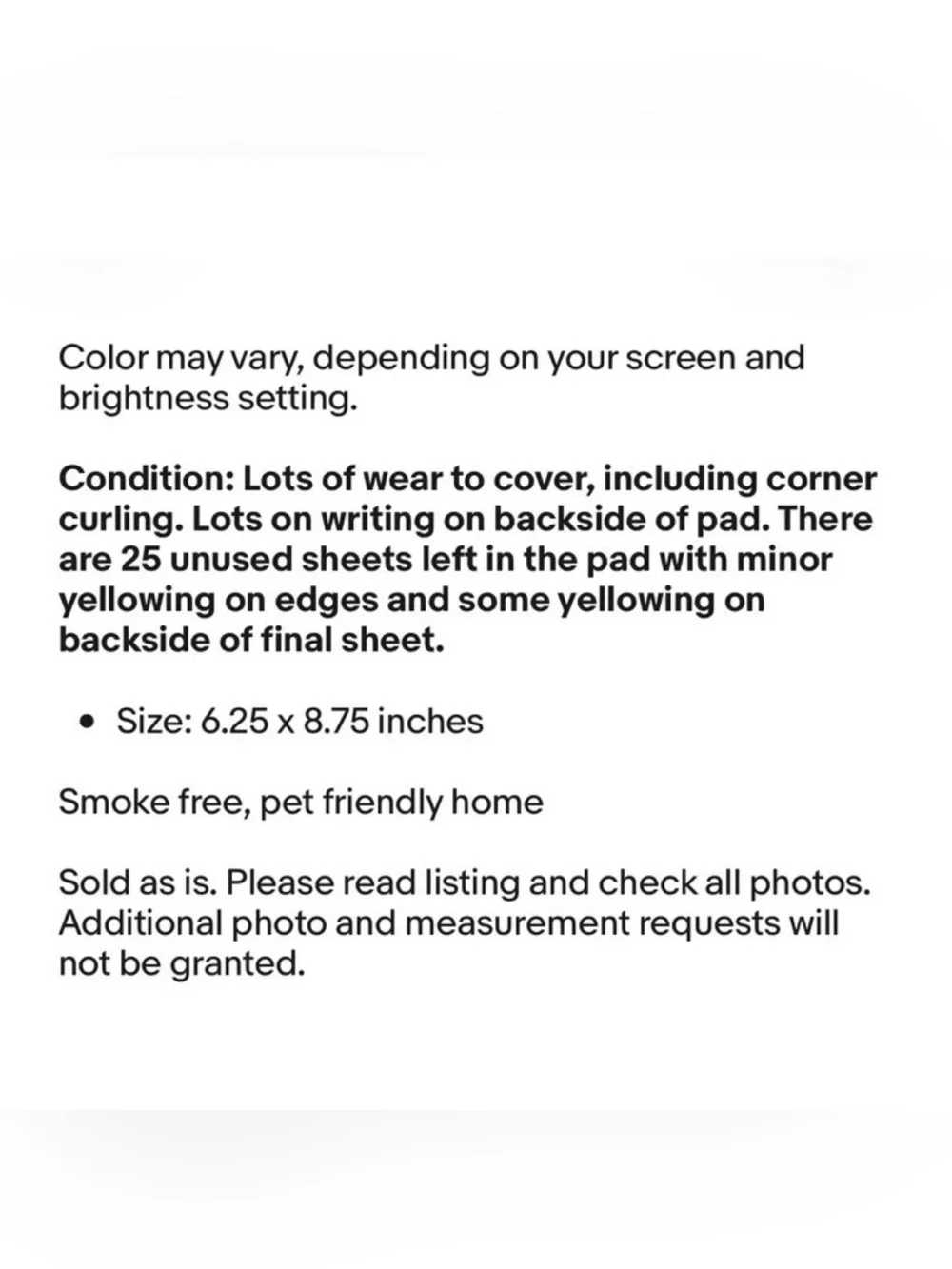 N/A color may